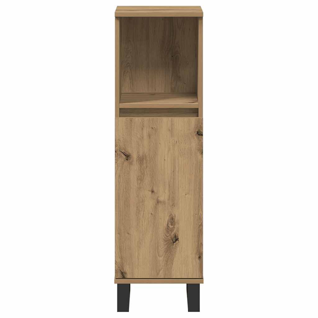 vidaXL Ντουλάπι μπάνιου Δρυς τεχνίτης 30x30x100 cm Κατασκευασμένο ξύλο