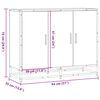 vidaXL Συρταριέρα Μαύρη 94x35x76 εκ. από Επεξεργασμένο Ξύλο