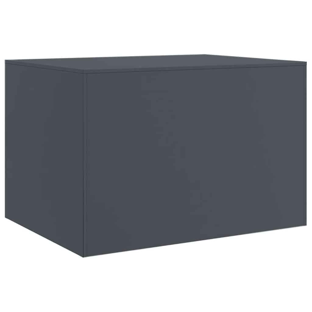 vidaXL Τραπέζι Κήπου Ανθρακί 67x50x44 εκ. Ατσάλινο