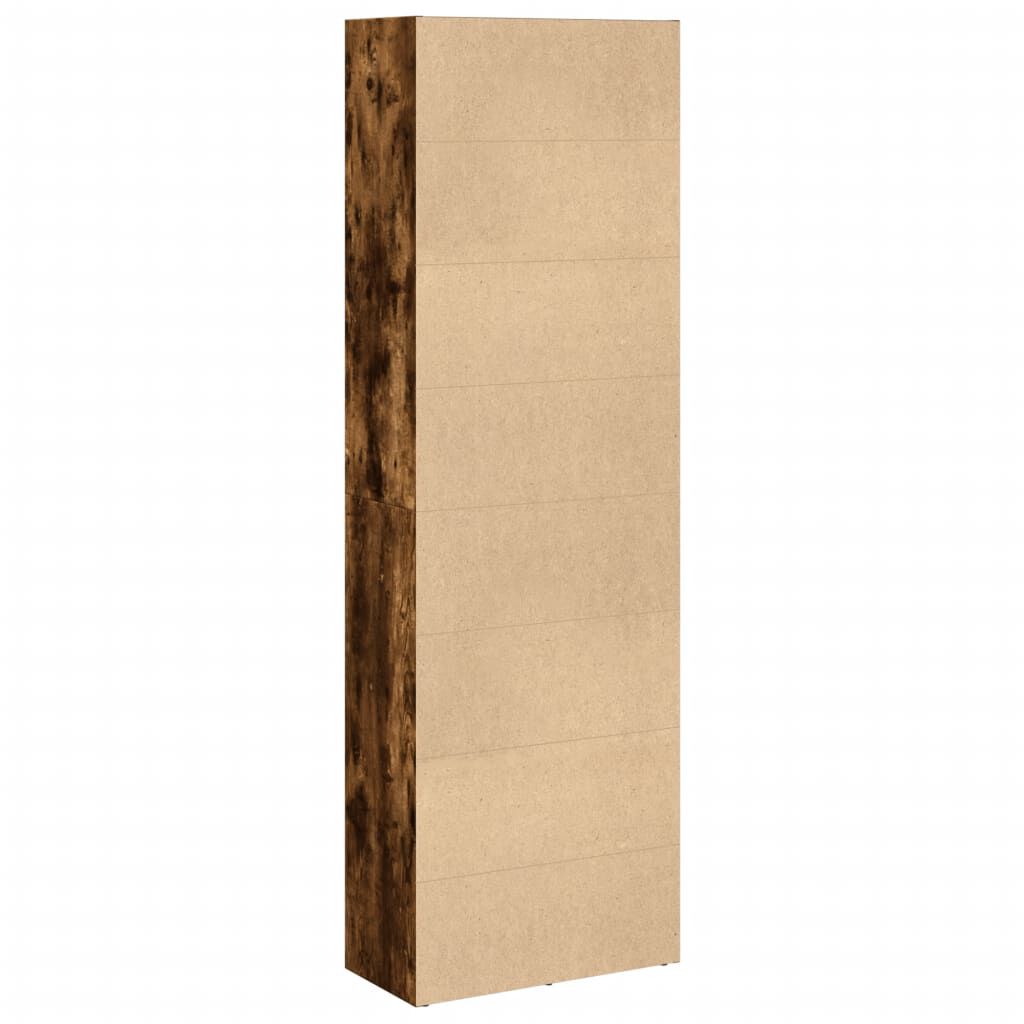 vidaXL Βιβλιοθήκη Καπνιστή Δρυς 60x30x189 εκ. από Επεξεργασμένο Ξύλο