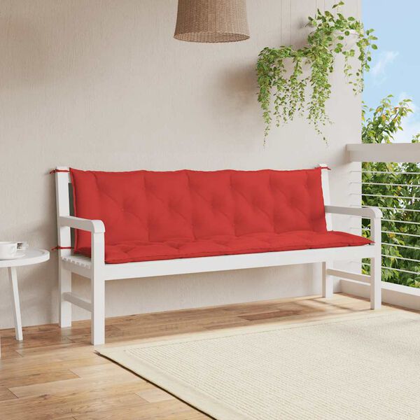 vidaXL Μαξιλάρι Πάγκου Κήπου Κόκκινο 180x(50+50)x7 εκ. Ύφασμα Oxford