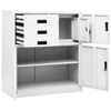 vidaXL Ντουλάπα Γραφείου Λευκή 90 x 40 x 102 εκ. Ατσάλινη