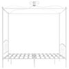 vidaXL Πλαίσιο Κρεβατιού με Ουρανό Λευκό 160 x 200 εκ. Μεταλλικό