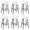 vidaXL Σετ Επίπλων Μπαρ 7 Τεμαχίων Μαύρο / Λευκό