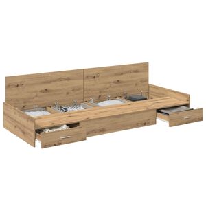 vidaXL &Sigma;&kappa;&epsilon;&lambda;&epsilon;&tau;ό&sigmaf; &Kappa;&rho;&epsilon;&beta;&alpha;&tau;&iota;&omicron;ύ Artisan Oak 100 x 200 cm &Epsilon;&pi;&epsilon;&xi;&epsilon;&rho;&gamma;&alpha;&sigma;&mu;έ&nu;&omicron; &Xi;ύ&lambda;&omicron;