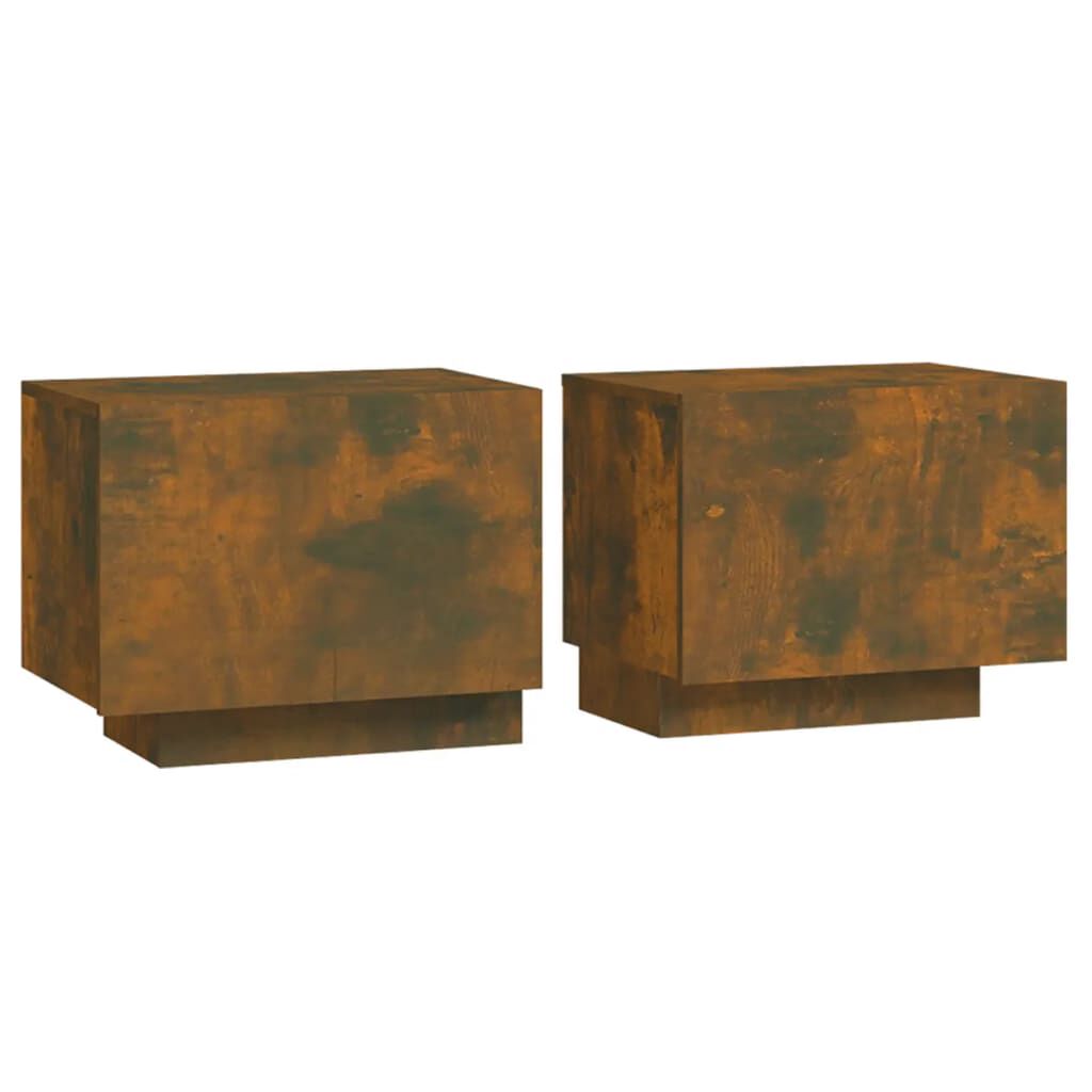 vidaXL Κομοδίνο Καπνιστή Δρυς 100 x 35 x 40 εκ. από Επεξεργασμένο Ξύλο