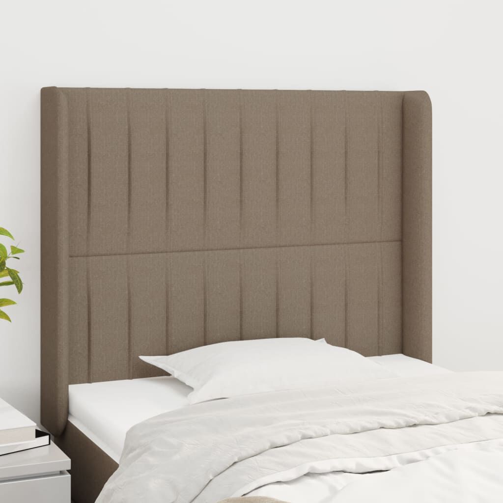 vidaXL Κεφαλάρι με Πτερύγια Taupe 83x16x118/128 εκ. Υφασμάτινο