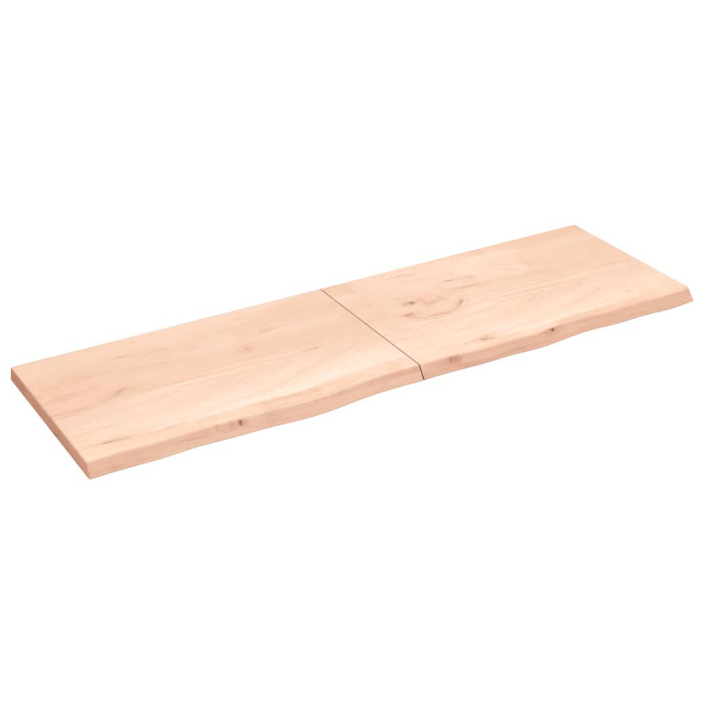 vidaXL Επιφάνεια Τραπεζιού 200x60x(2-4)εκ Ακατέργαστο Μασίφ Ξύλο Δρυός