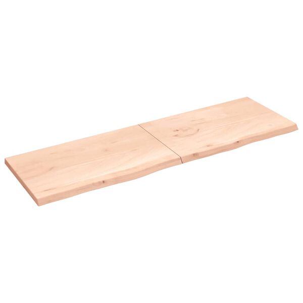 vidaXL Επιφάνεια Τραπεζιού 200x60x(2-4)εκ Ακατέργαστο Μασίφ Ξύλο Δρυός