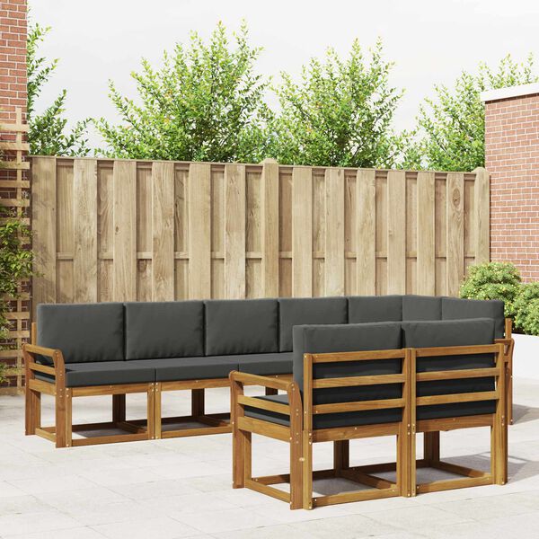 vidaXL &Sigma;&epsilon;&iota;&rho;ά &Kappa;&alpha;&nu;&alpha;&pi;έ &Epsilon;&xi;&omega;&tau;&epsilon;&rho;&iota;&kappa;&omicron;ύ &mu;&epsilon; &mu;&alpha;&xi;&iota;&lambda;ά&rho;&iota; 8 pcs &Phi;&upsilon;&sigma;&iota;&kappa;ό &kappa;&alpha;&iota; &Alpha;&nu;&theta;&rho;&alpha;&kappa;ί