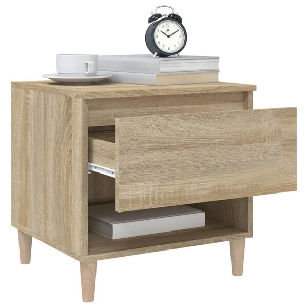 vidaXL Κομοδίνα 2 τεμ. Sonoma Δρυς 50x46x50 εκ. από Επεξεργασμένο Ξύλο