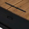 vidaXL Σεντούκι αποθήκευσης HALDEN Μαύρο 91x91x47cm Στερεό ξύλο πεύκου