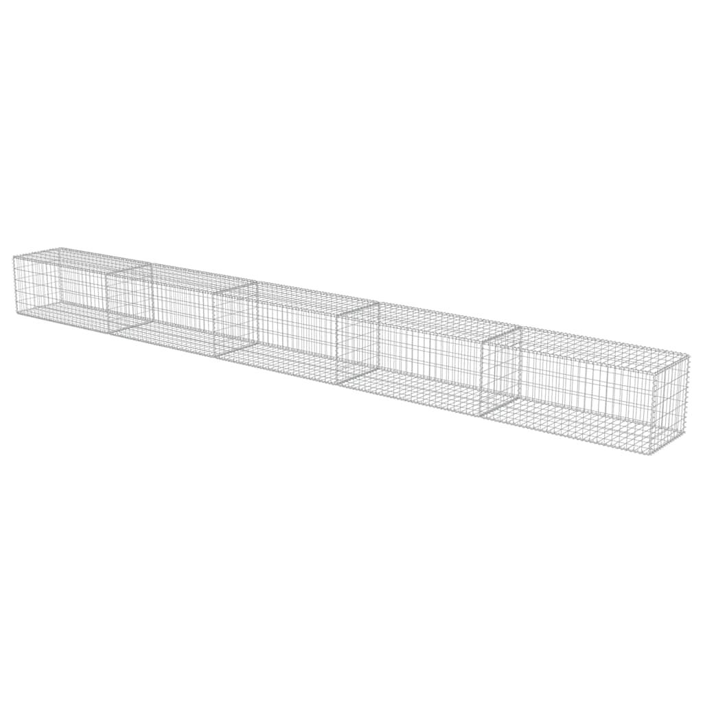 vidaXL Συρματοκιβώτιο Τοίχος 600x50x50 εκ. Γαλβαν. Χάλυβας + Καλύμματα