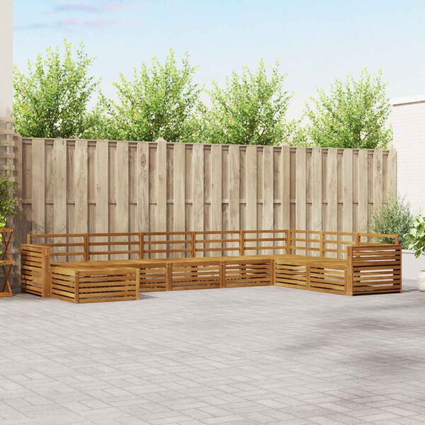 vidaXL &Sigma;&epsilon;&tau; &Kappa;&alpha;&nu;&alpha;&pi;έ 8 pcs &Phi;&upsilon;&sigma;&iota;&kappa;ό &Sigma;&tau;&epsilon;&rho;&epsilon;ό &Xi;ύ&lambda;&omicron; &Alpha;&kappa;&alpha;&kappa;ί&alpha;&sigmaf;