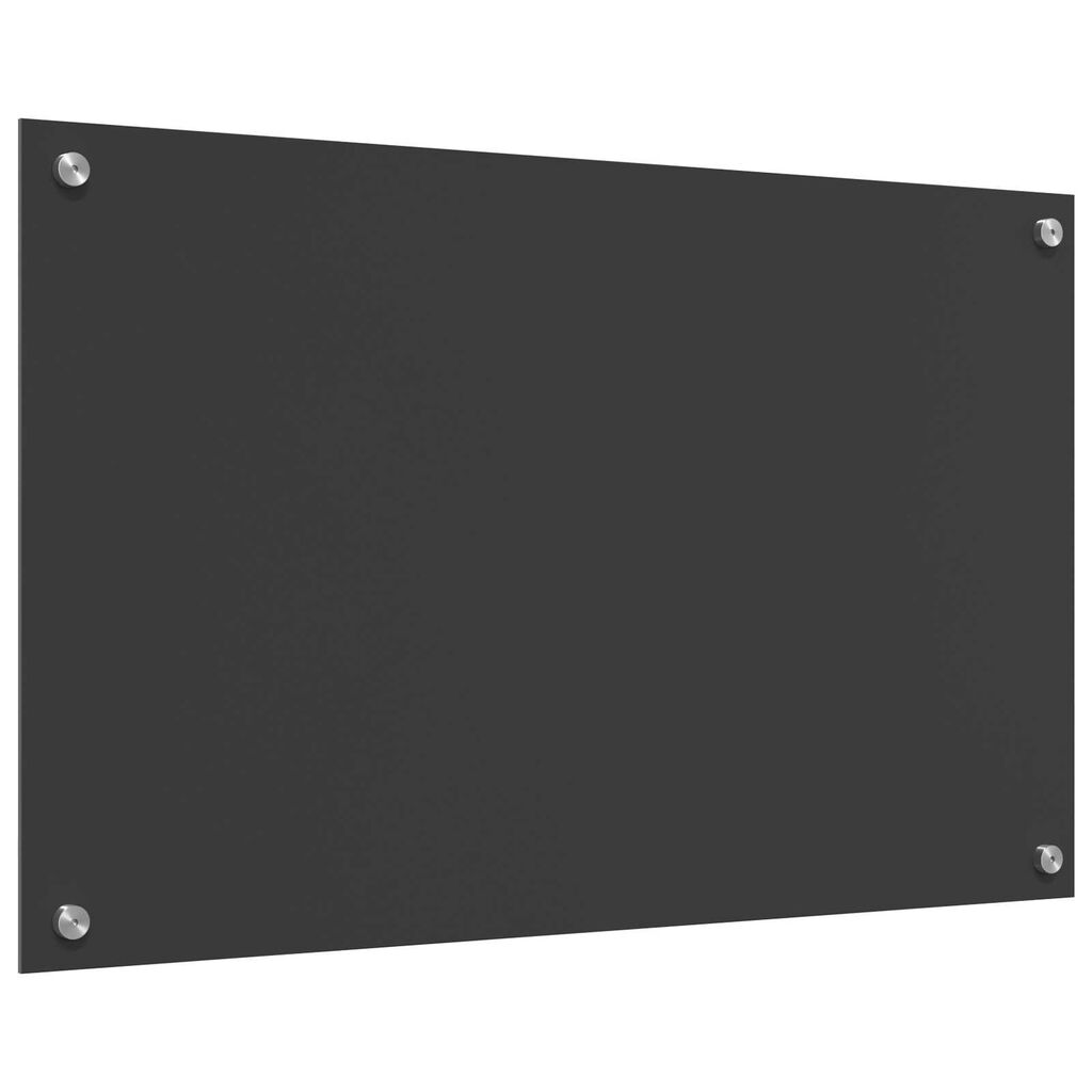 vidaXL Σκούρο Γκρι Πίνακας Κουζίνας 80x50x0.6 εκ Σκληρυμένο Γυαλί