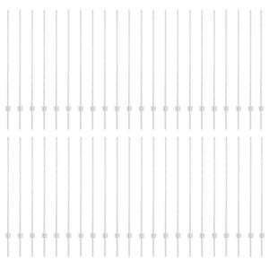 vidaXL Πό posts φράχτη 88 pcs Ασημί 180 cm Ατσάλι