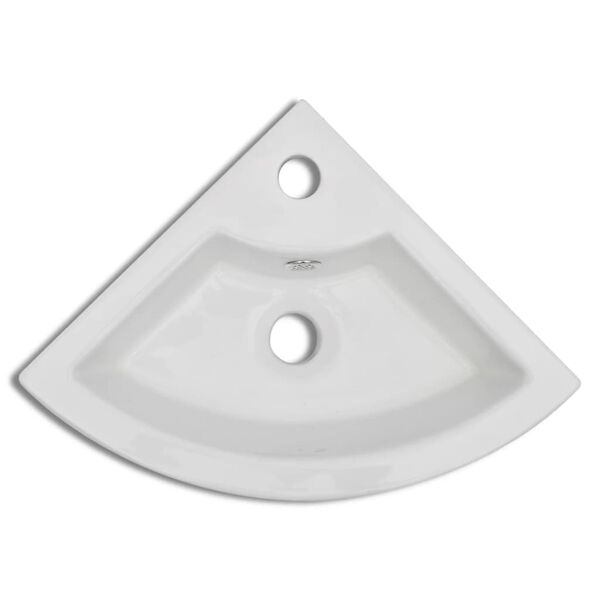 vidaXL Νιπτήρας με Οπή Υπερχείλισης Λευκός 45 x 32 x 12,5 εκ.