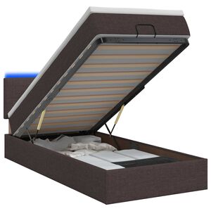 vidaXL &Kappa;&rho;&epsilon;&beta;ά&tau;&iota; Ottoman &mu;&epsilon; &Sigma;&tau;&rho;ώ&mu;&alpha; &kappa;&alpha;&iota; LED &Sigma;&kappa;&omicron;ύ&rho;&omicron; &Kappa;&alpha;&phi;έ 100 x 200 cm