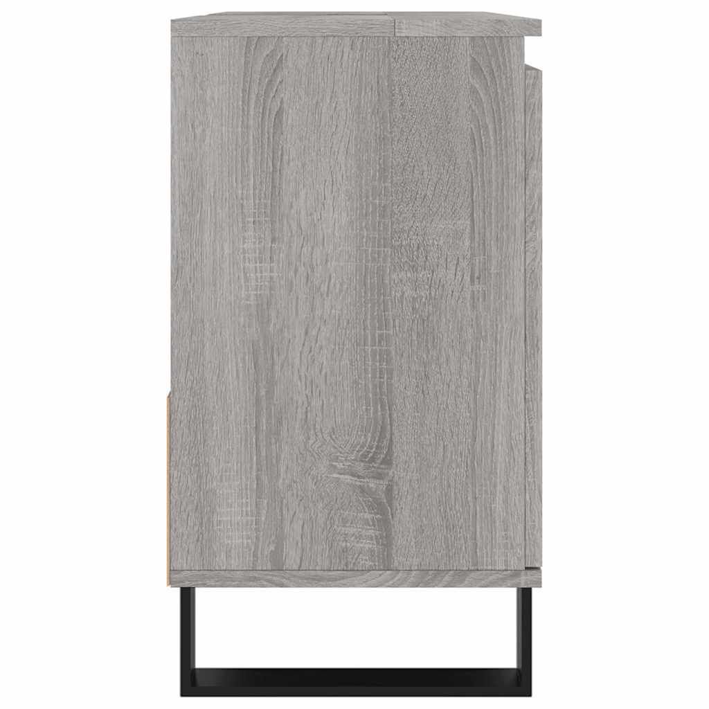 vidaXL Ντουλάπι Μπάνιου Γκρι Sonoma 65x33x60 εκ. Επεξεργασμένο Ξύλο
