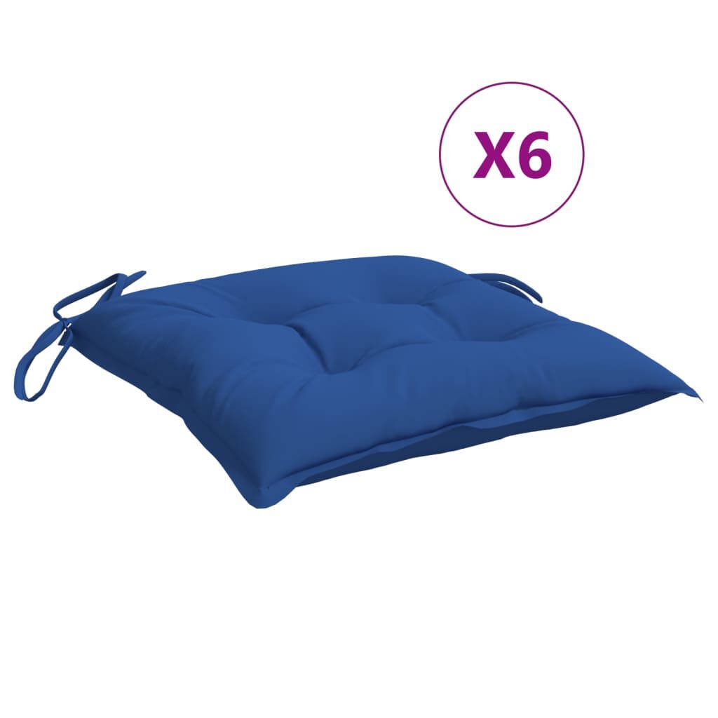 vidaXL Μαξιλάρια Παλέτας Κήπου 6 τεμ. Μπλε 50x50x7 εκ. Oxford Ύφασμα
