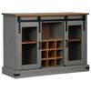 vidaXL Sideboard HALDEN 2 συρόμενες πόρτες γκρι 112x40x80 cm