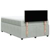 vidaXL Κρεβάτι Boxspring με Στρώμα Ανοιχτό Γκρι 120x190 εκ. Βελούδινο