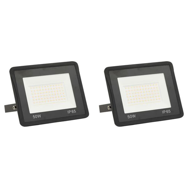 vidaXL Προβολείς LED 2 τεμ. Θερμό Λευκό 50 W