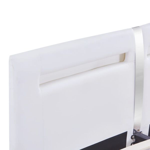 vidaXL Πλαίσιο Κρεβατιού με LED Λευκό 180x200 εκ. από Συνθετικό Δέρμα