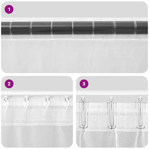 vidaXL Κουρτίνες Voile με βρόχους 2 τεμάχια Άμμος 140x140 cm