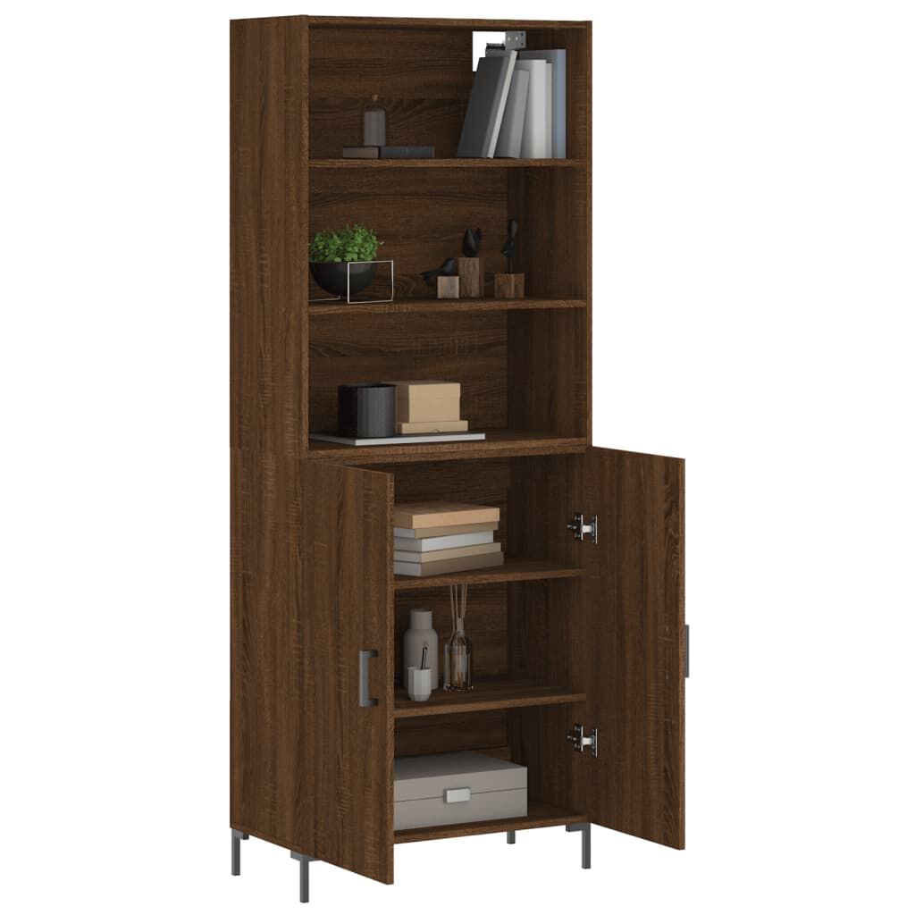 vidaXL Ντουλάπι Καφέ Δρυς 69,5 x 34 x 180 εκ. από Επεξεργασμένο Ξύλο