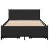 vidaXL Πλαίσιο Κρεβατιού με Συρτάρια Μαύρο 90x190 εκ. Επεξ. Ξύλο
