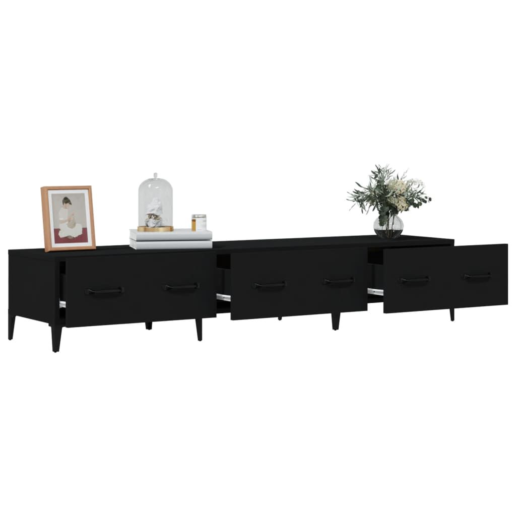 vidaXL Έπιπλο Τηλεόρασης Μαύρο 150x34,5x30 εκ. από Επεξεργασμένο Ξύλο
