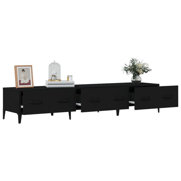 vidaXL Έπιπλο Τηλεόρασης Μαύρο 150x34,5x30 εκ. από Επεξεργασμένο Ξύλο