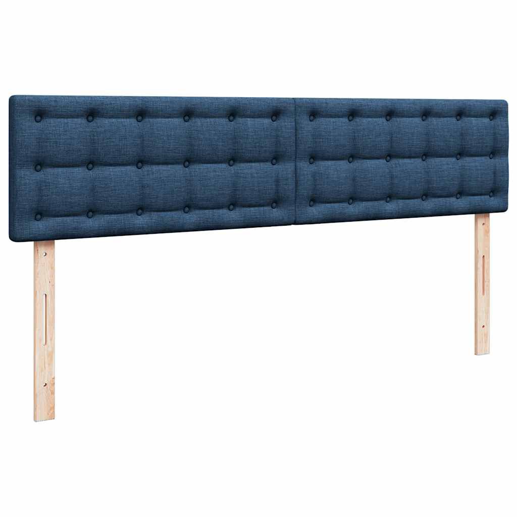 vidaXL Οθωμανικό κρεβάτι με στρώμα μπλε 160x200cm ύφασμα