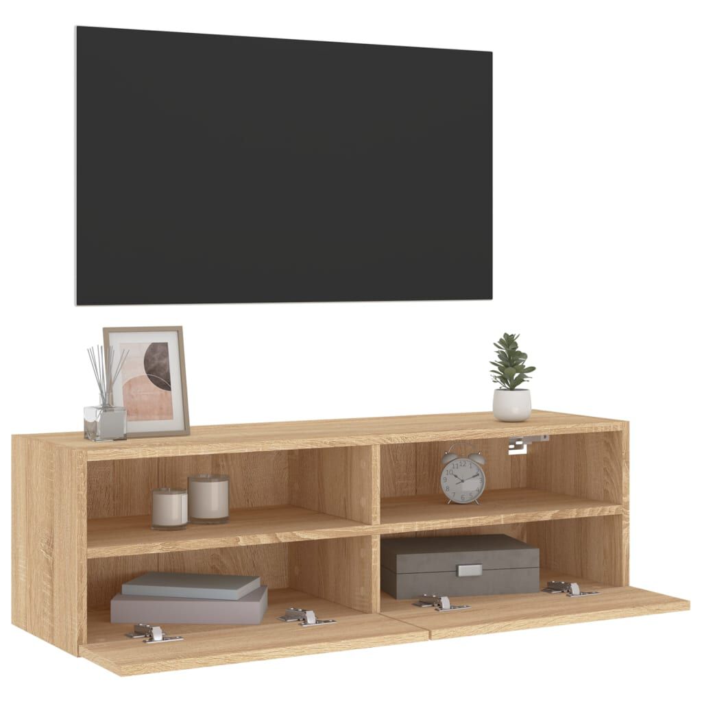 vidaXL Έπιπλο Τοίχου Τηλεόρασης Sonoma Δρυς 100x30x30 εκ. Επεξ. Ξύλο