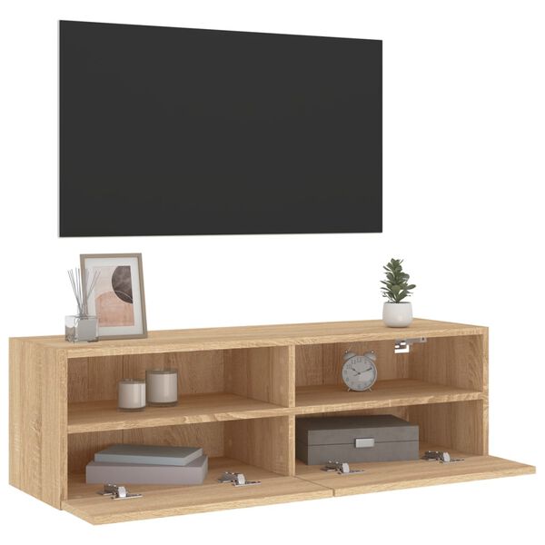 vidaXL Έπιπλο Τοίχου Τηλεόρασης Sonoma Δρυς 100x30x30 εκ. Επεξ. Ξύλο