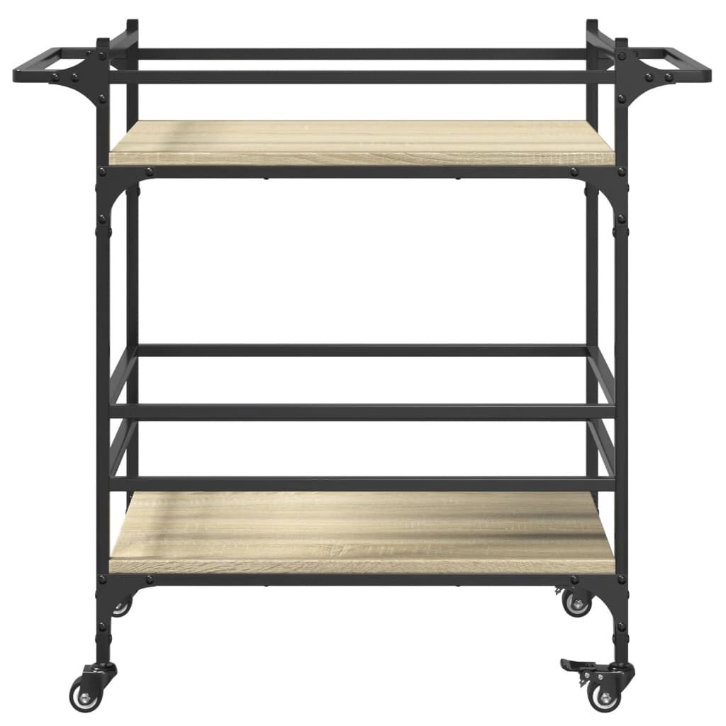 vidaXL Τρόλεϊ Κουζίνας Sonoma Δρυς 82x40x78,5 εκ. Επεξεργασμένο Ξύλο