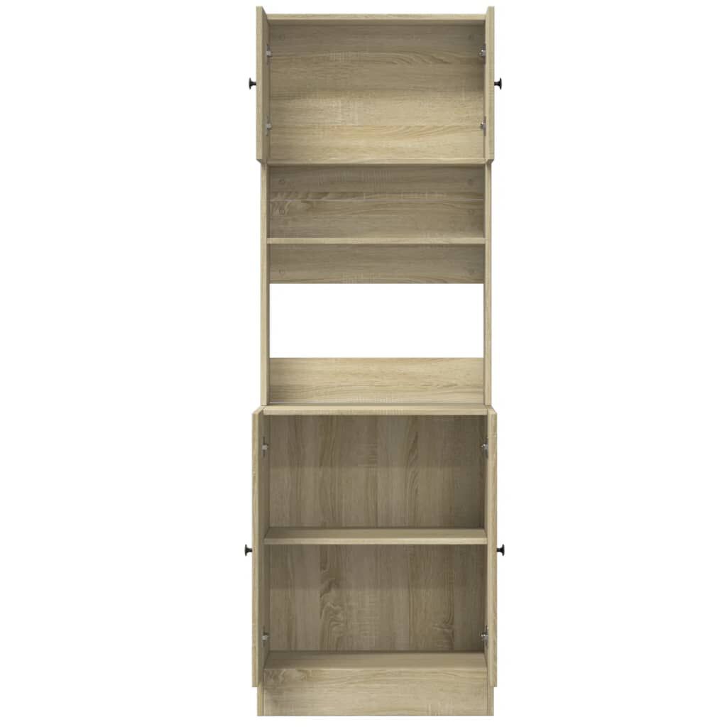 vidaXL Στήλη Κουζίνας Sonoma Δρυς 60x50x180 εκ. από Επεξεργασμένο Ξύλο