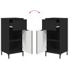 vidaXL Σετ Επίπλων Μπάνιου με συρτάρι 3 pcs Μαύρο 39.5 x 36 x 88 εκ