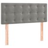 vidaXL Κρεβάτι Boxspring με Στρώμα & LED Αν.Γκρι 90x190 εκ. Βελούδινο