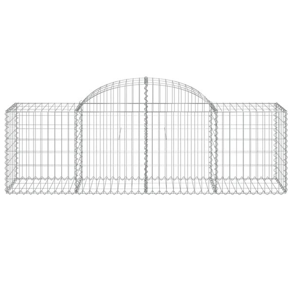 vidaXL Συρματοκιβώτια Τοξωτά 10 τεμ. 200x50x60/80 εκ. Γαλβαν. Ατσάλι