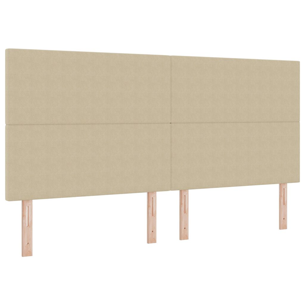 vidaXL Κρεβάτι Box Spring με Στρώμα & LED Φως Γκρί Πράσινο 200x200 εκ. Ύφασμα Σατέν