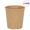 vidaXL Χάρτινα κύπελλα καφέ 1000 τεμάχια 4oz 100ml καφέ