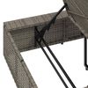 vidaXL Ξαπλώστρα με αιωρούμενο μαξιλάρι Γκρι Poly Rattan
