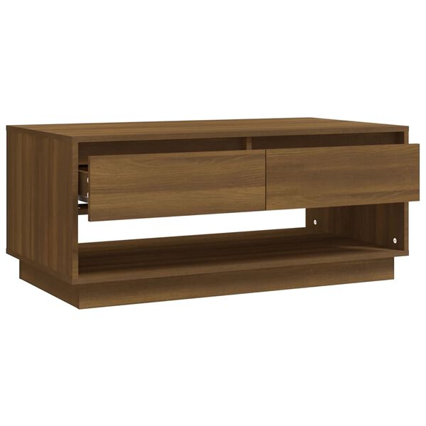 vidaXL Τραπεζάκι Σαλονιού Καφέ Δρυς 102x55x44 εκ. Επεξεργασμένο Ξύλο
