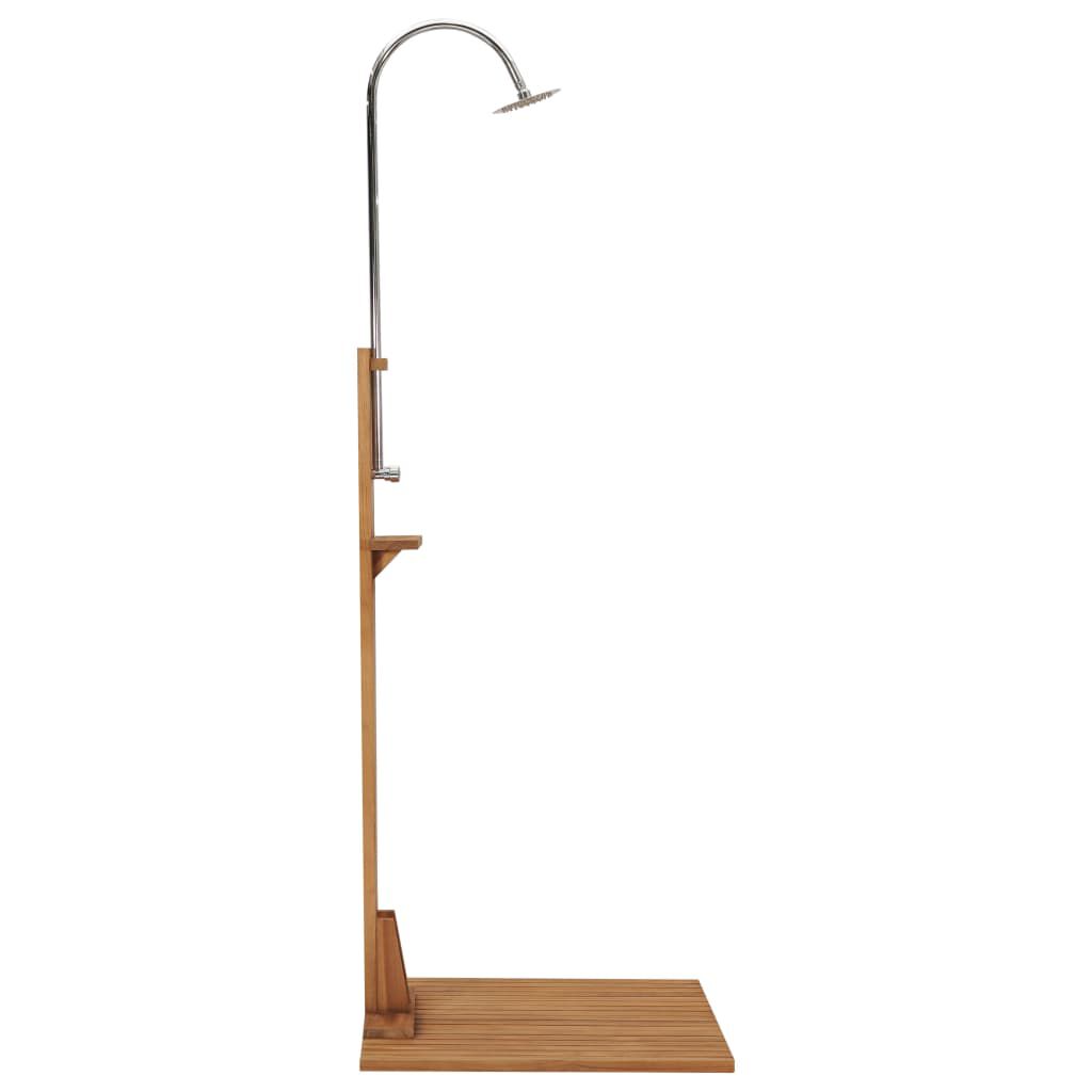 vidaXL Ντουζιέρα Κήπου 75 x 75 x 210 εκ. Μασίφ Ξύλο Teak