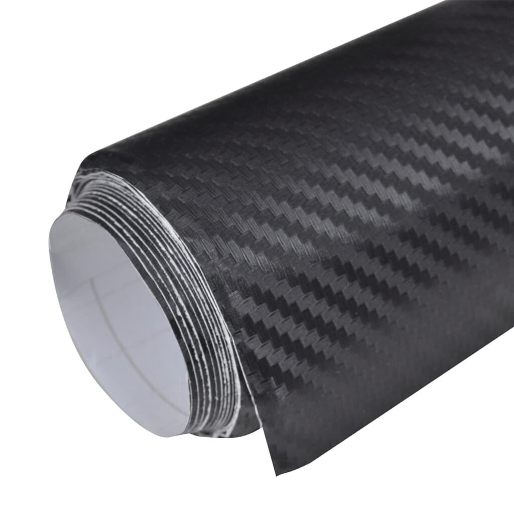 vidaXL Μεμβράνη Αυτοκινήτου 3D Μαύρη 100 x 150 εκ.