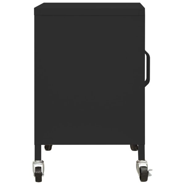 vidaXL Ντουλάπι Αποθήκευσης Μαύρο 60 x 35 x 56 εκ. από Ατσάλι