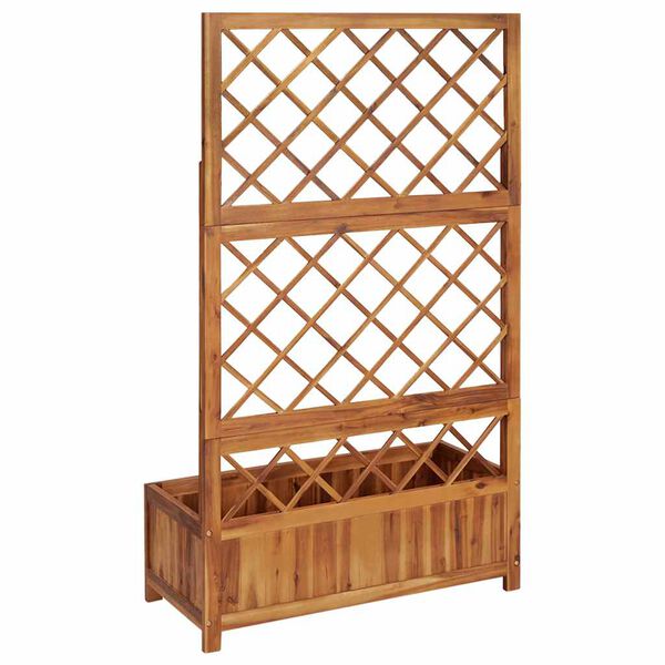 vidaXL Ζαρντινιέρα Υπερυψωμένη με Καφασωτό 85x38x150 εκ. Ξύλο Ακακίας