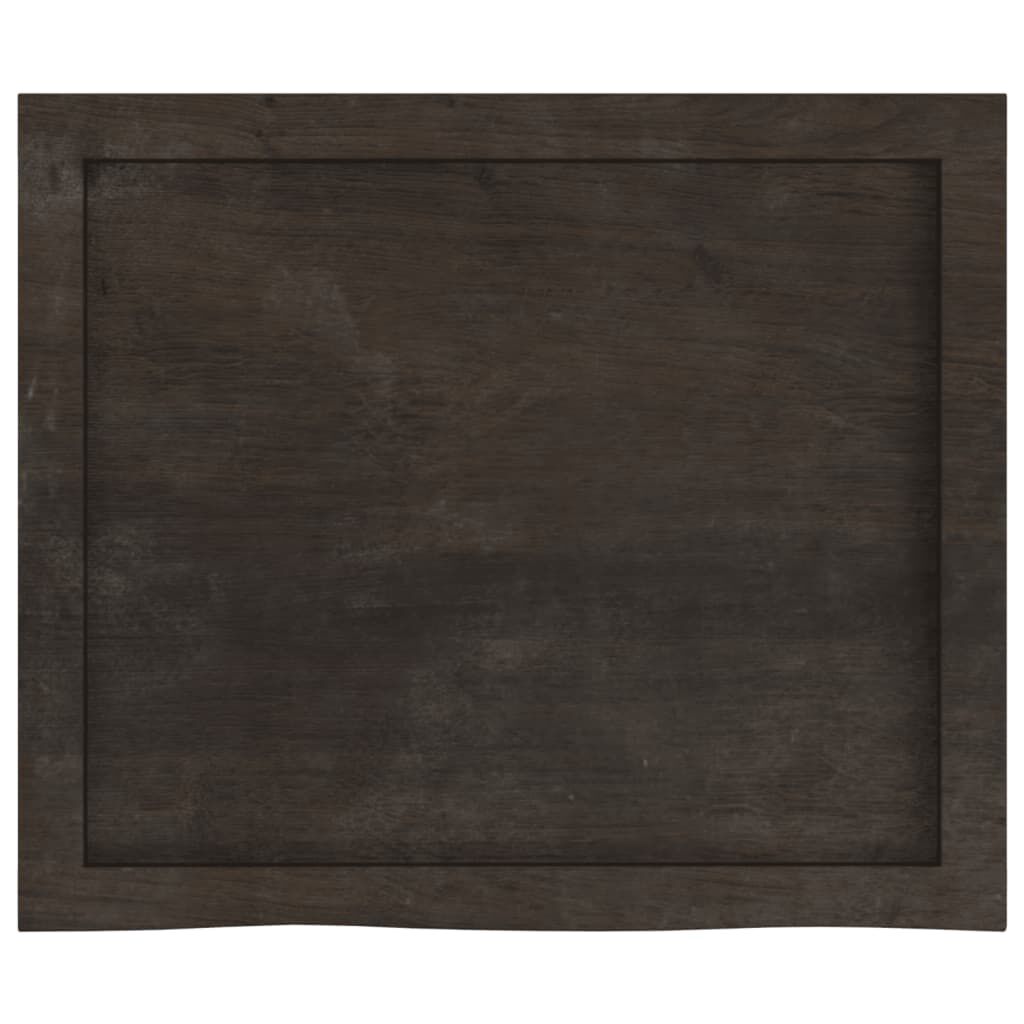 vidaXL Πάγκος Μπάνιου Σκούρο Καφέ 60x50x(2-4) εκ. Επεξεργ. Μασίφ Ξύλο